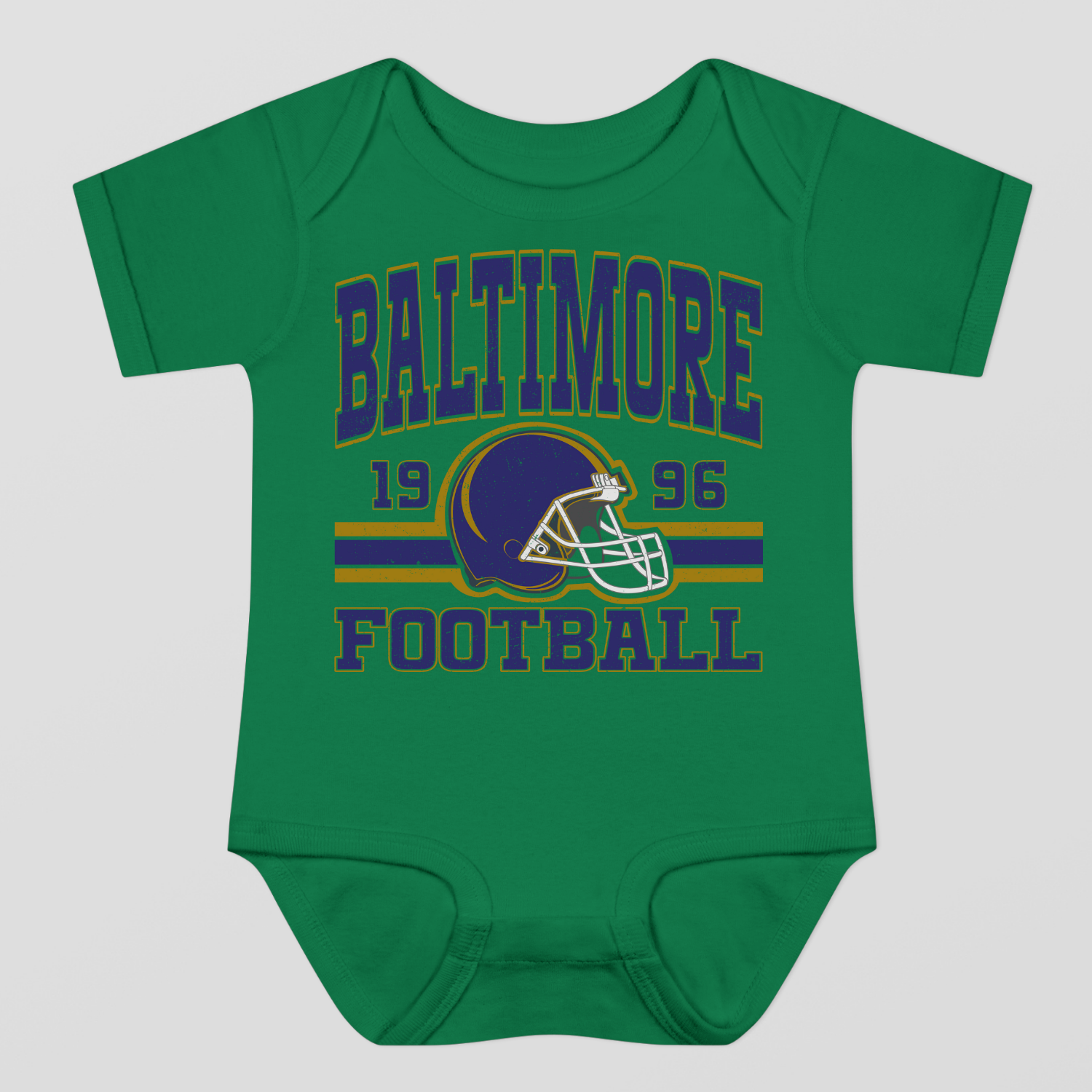Vintage Style Baltimore Football Baby Bodysuit