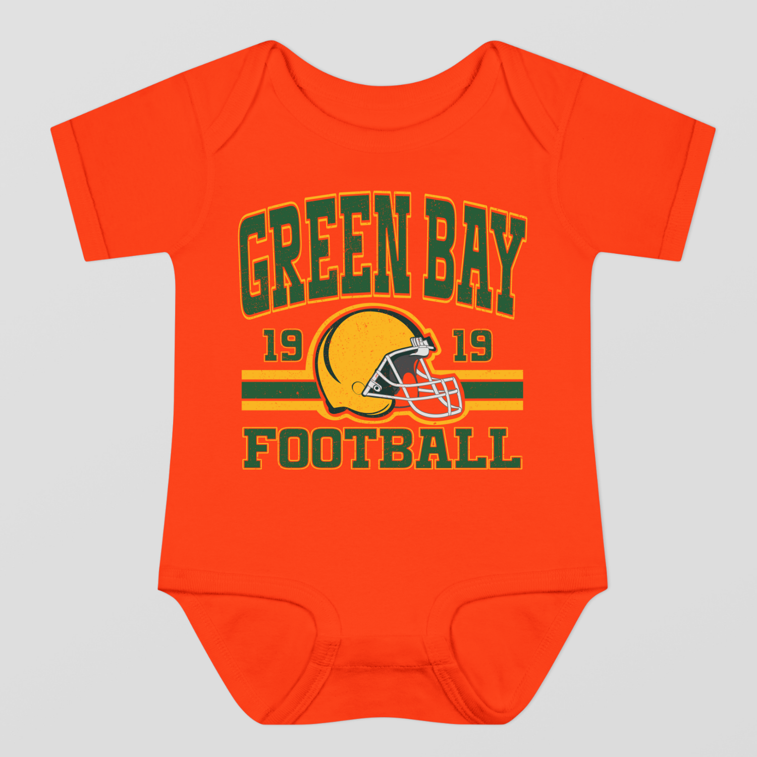 Vintage Style Green Bay Football Baby Bodysuit