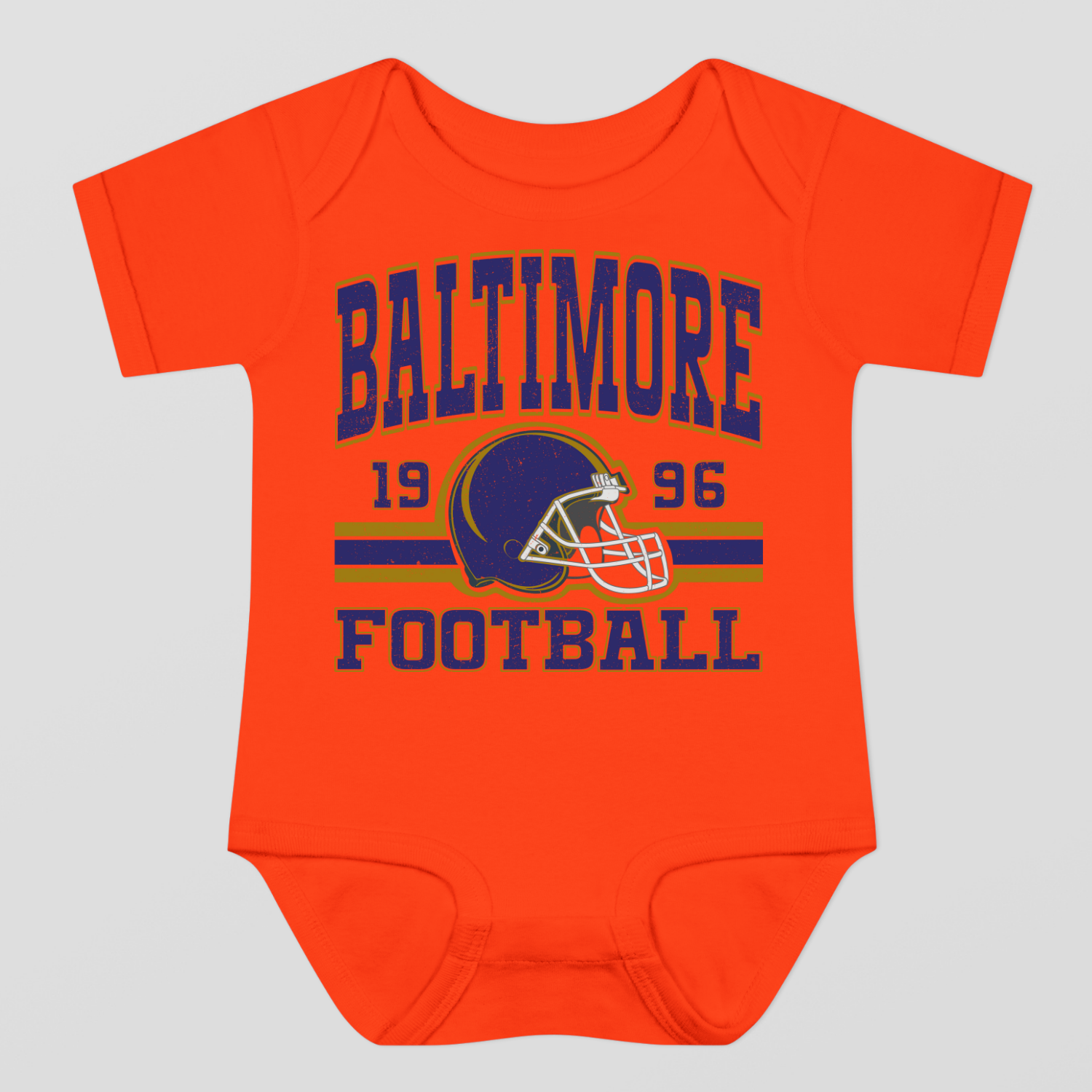 Vintage Style Baltimore Football Baby Bodysuit