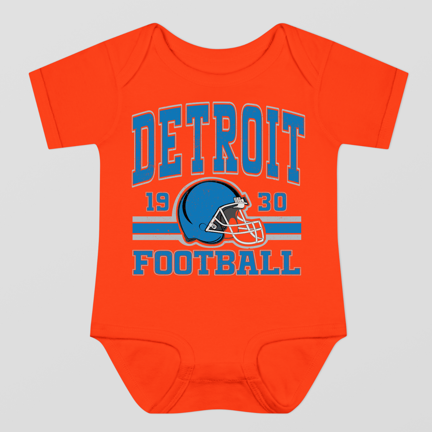 Vintage Style Detroit Football Baby Bodysuit