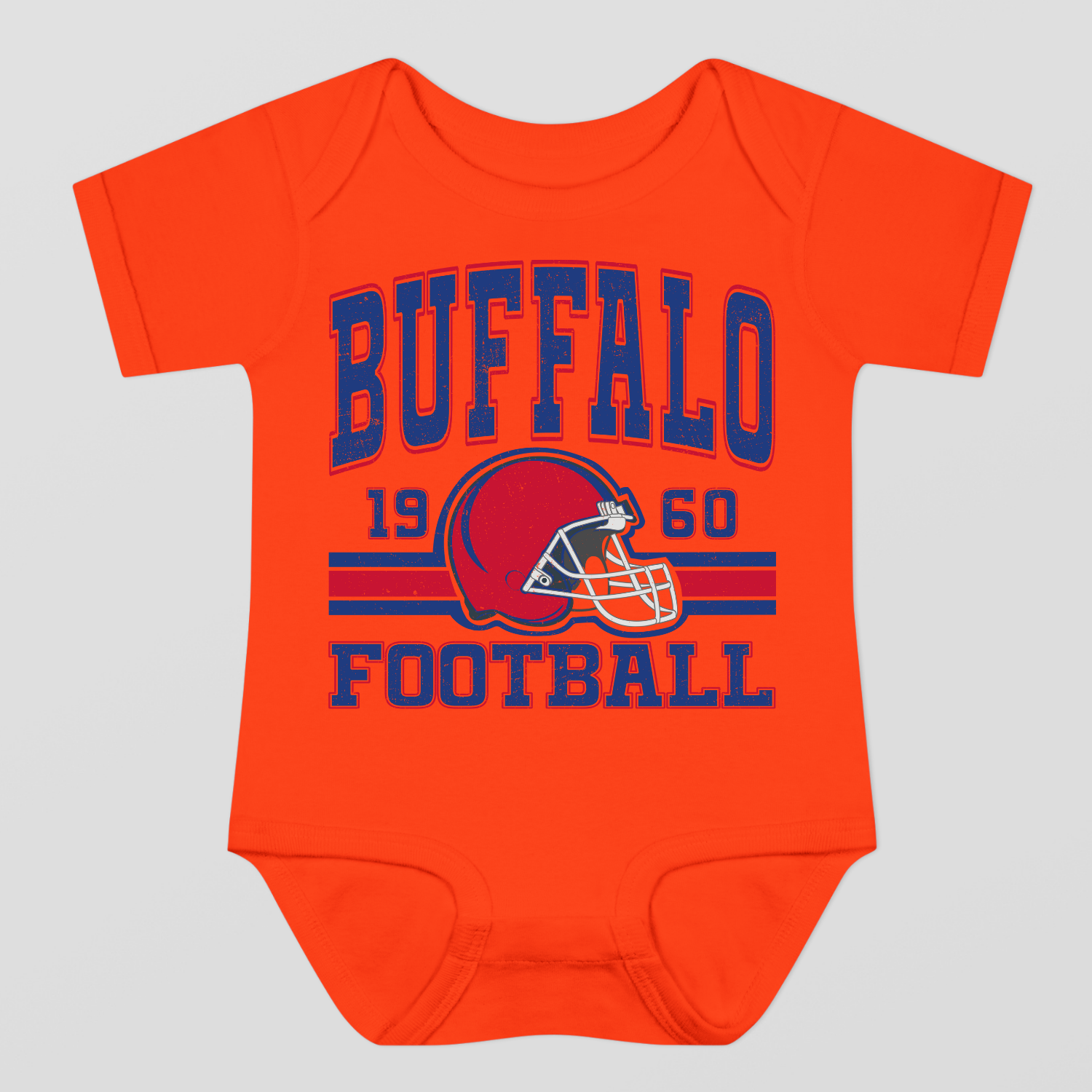 Vintage Style Buffalo Football Baby Bodysuit
