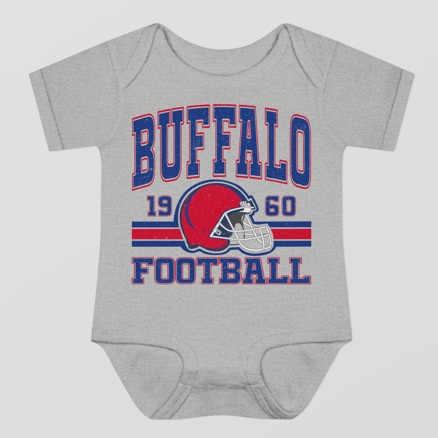 Vintage Style Buffalo Football Baby Bodysuit