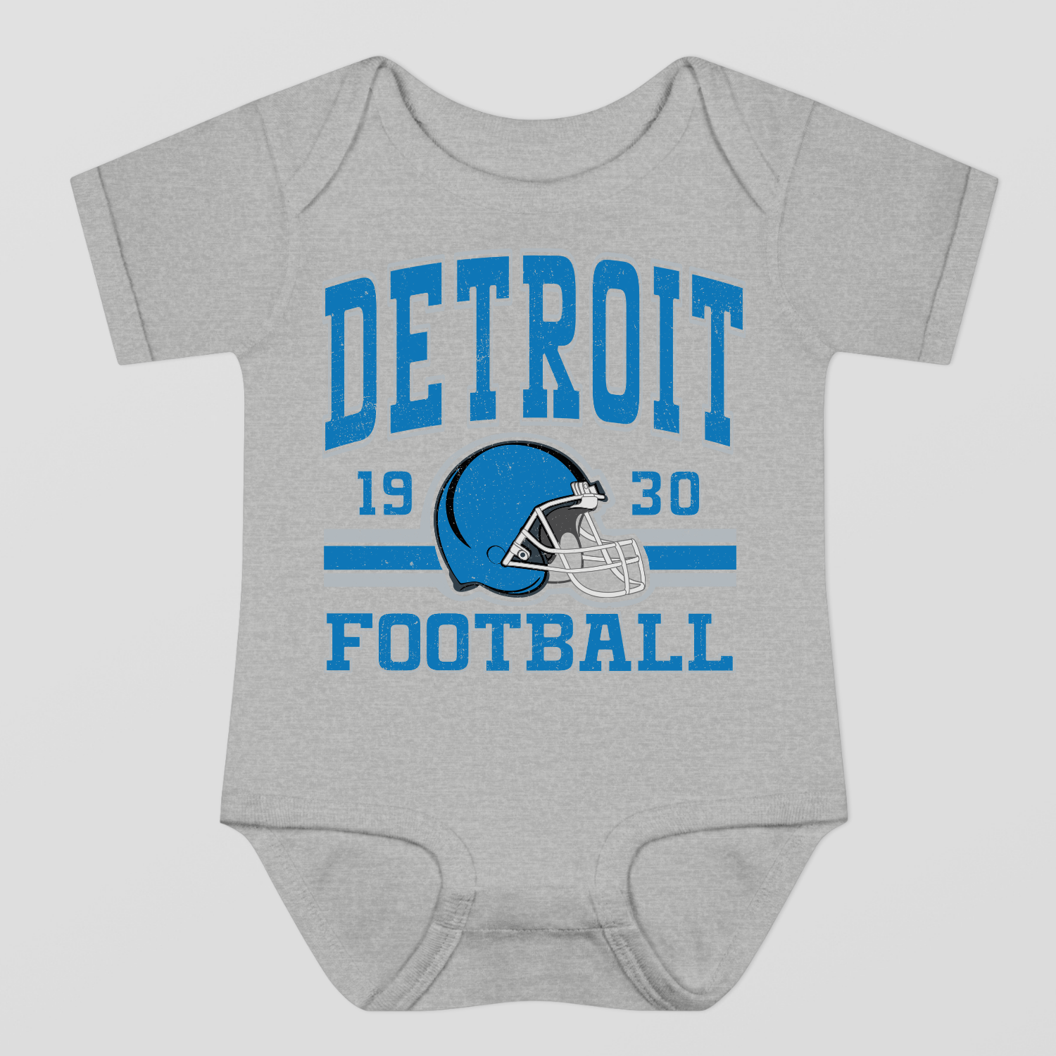 Vintage Style Detroit Football Baby Bodysuit