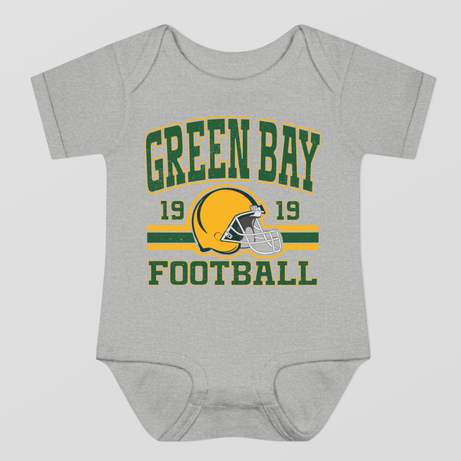 Vintage Style Green Bay Football Baby Bodysuit