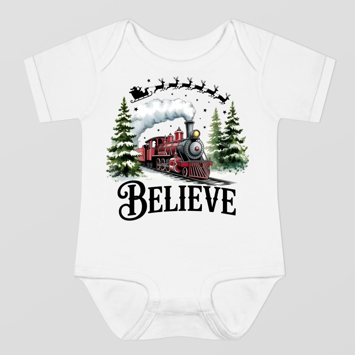 Believe Christmas Baby Bodysuit