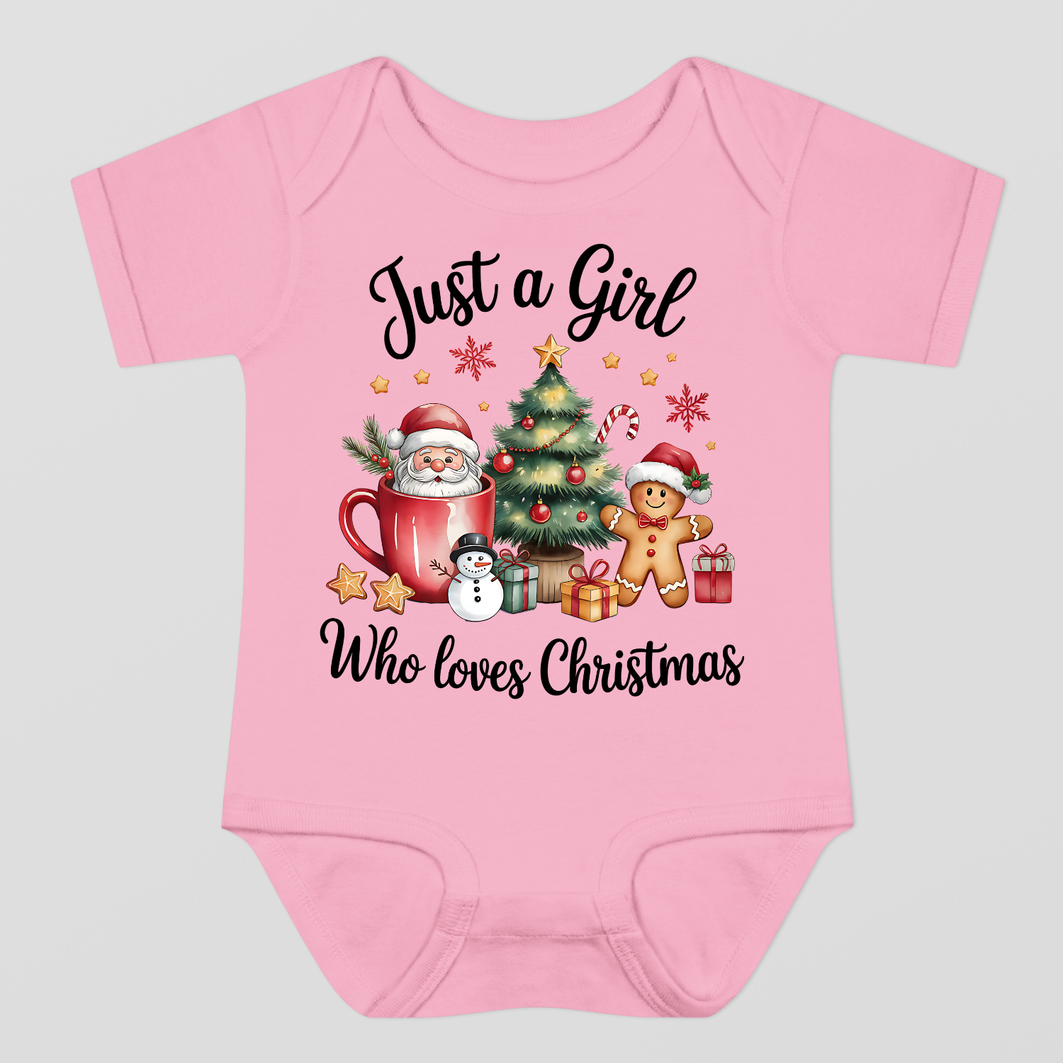 Just A Girl Who Loves Christmas Baby Bodysuit