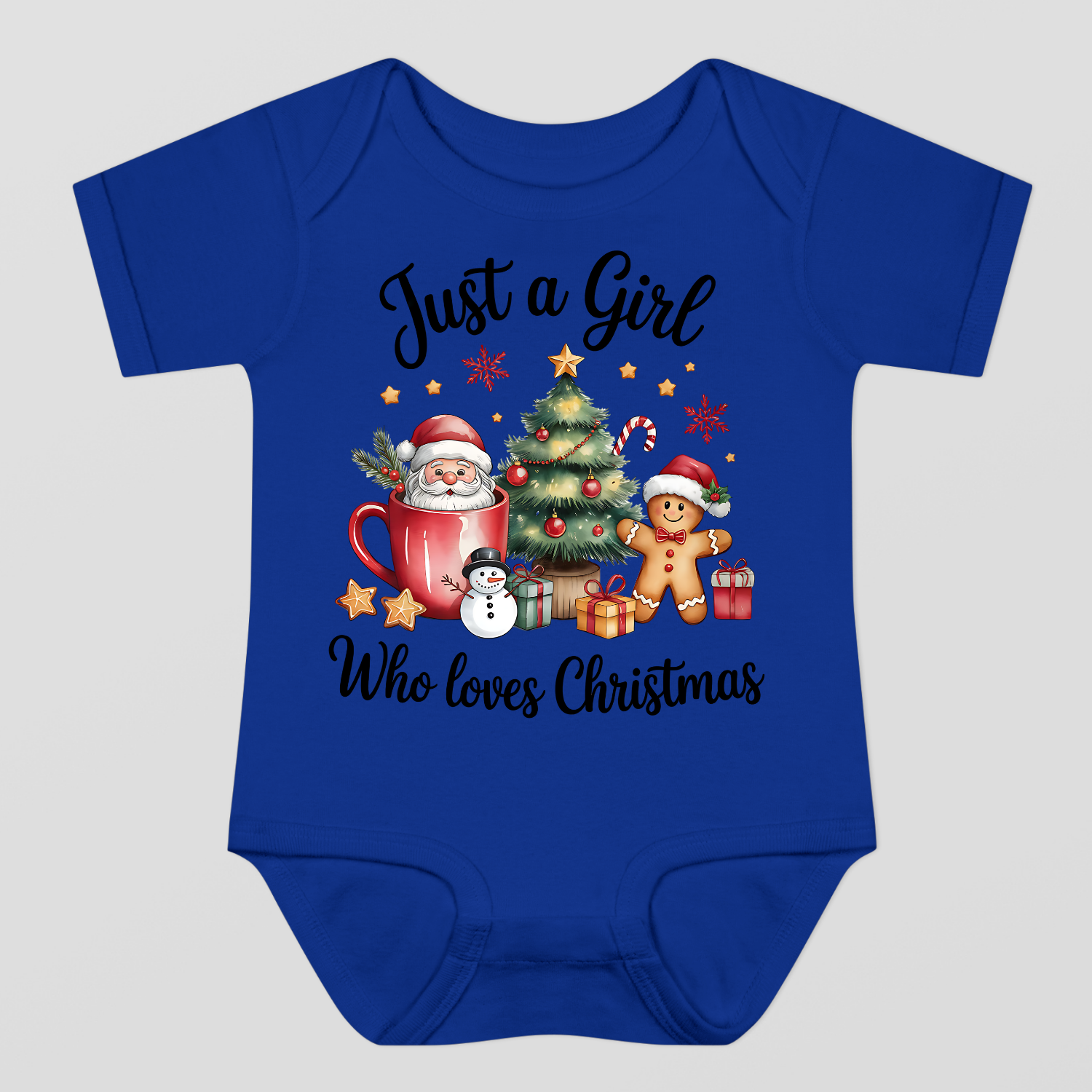 Just A Girl Who Loves Christmas Baby Bodysuit