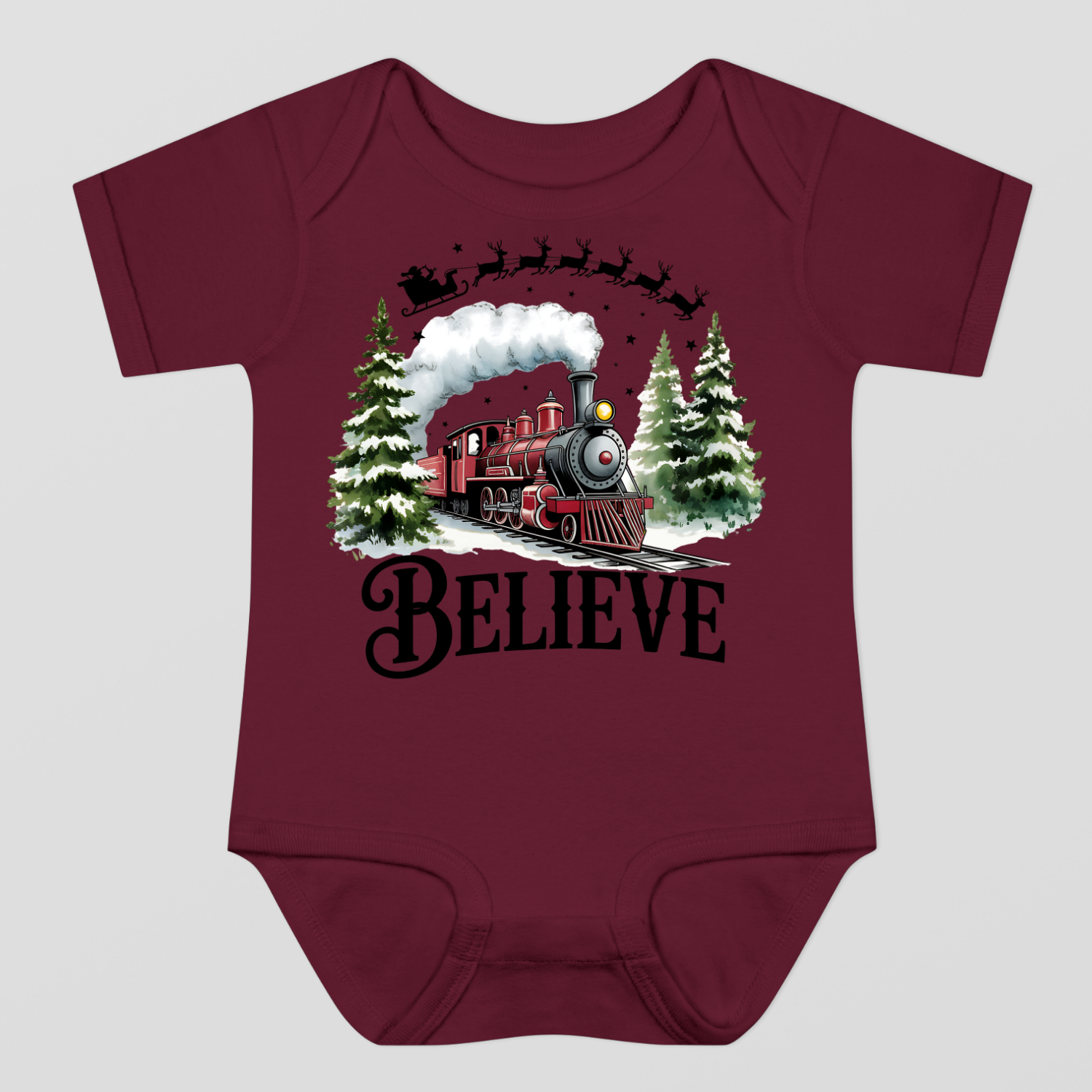 Believe Christmas Baby Bodysuit