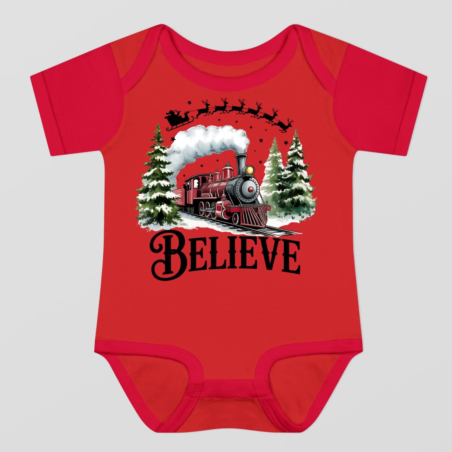 Believe Christmas Baby Bodysuit