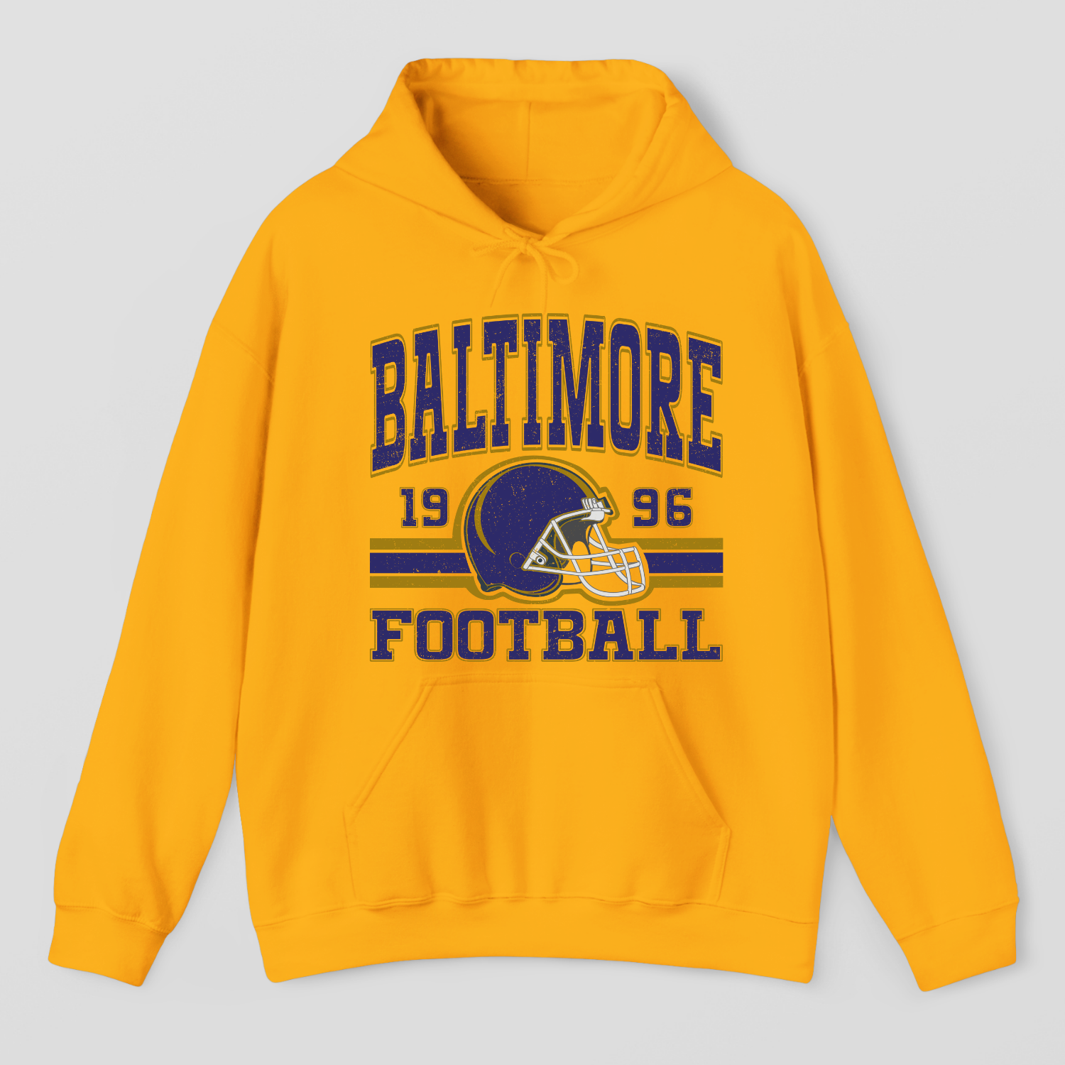 Vintage Style Baltimore Football Hoodie