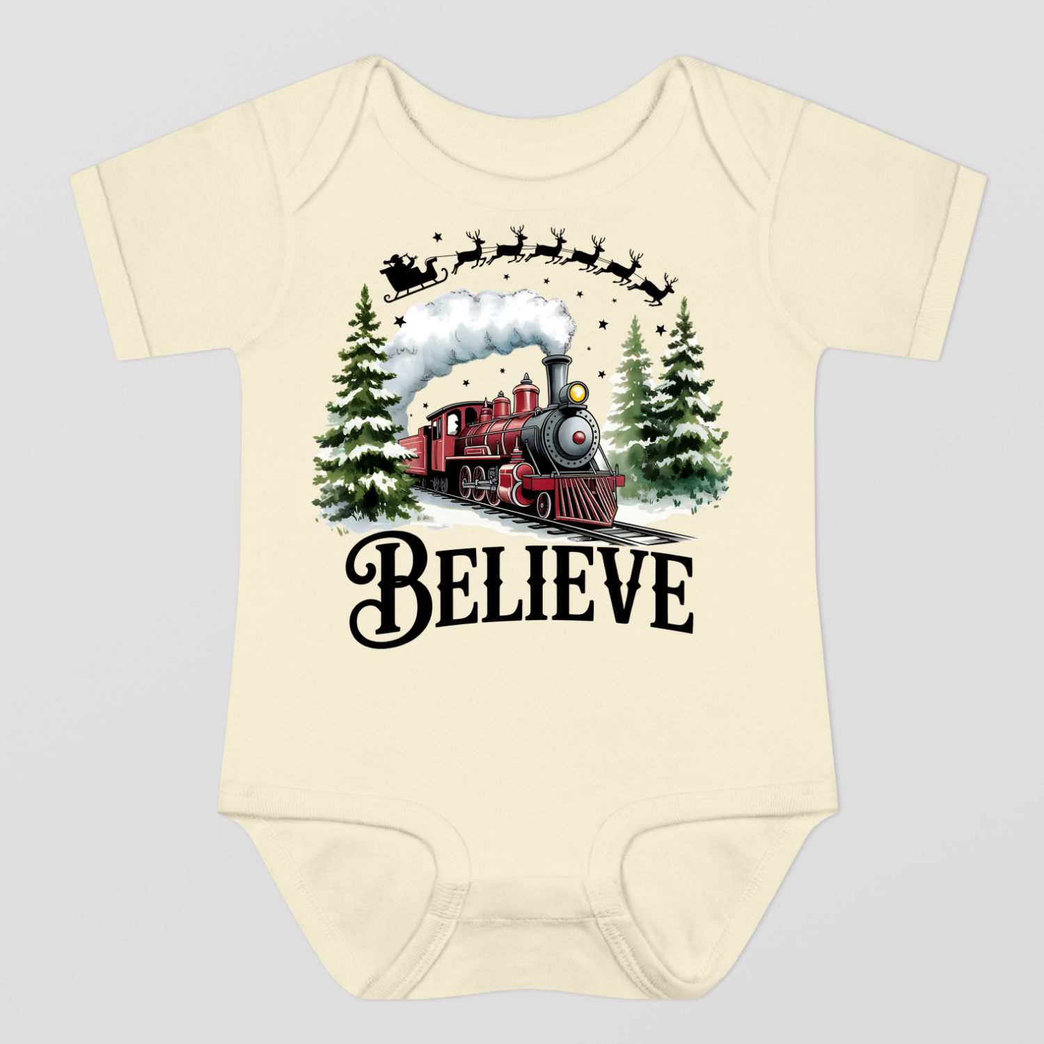 Believe Christmas Baby Bodysuit