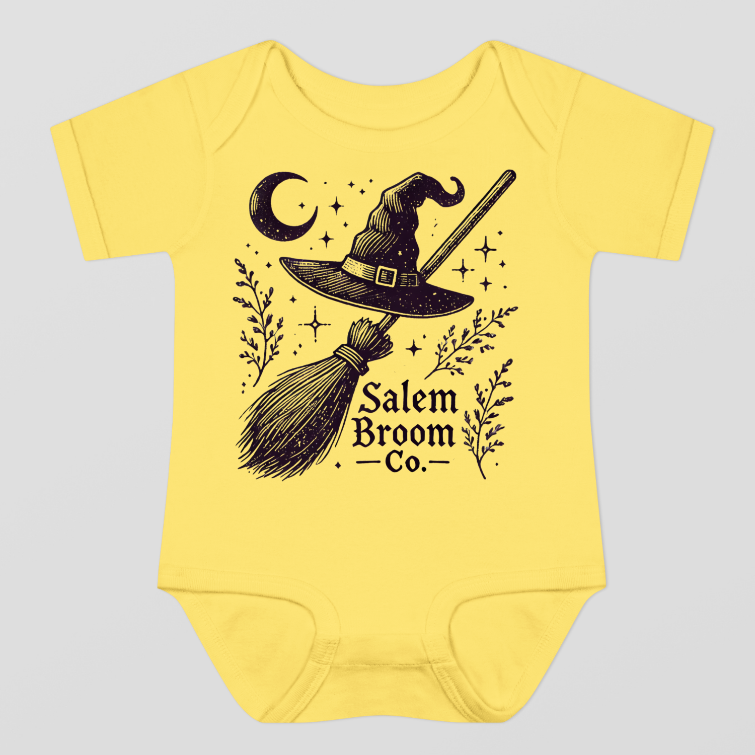 Salem Broom Co. Halloween Baby Bodysuit