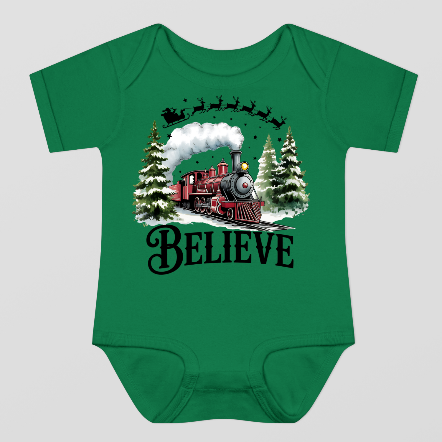 Believe Christmas Baby Bodysuit