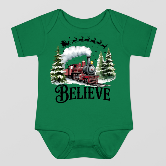 Believe Christmas Baby Bodysuit