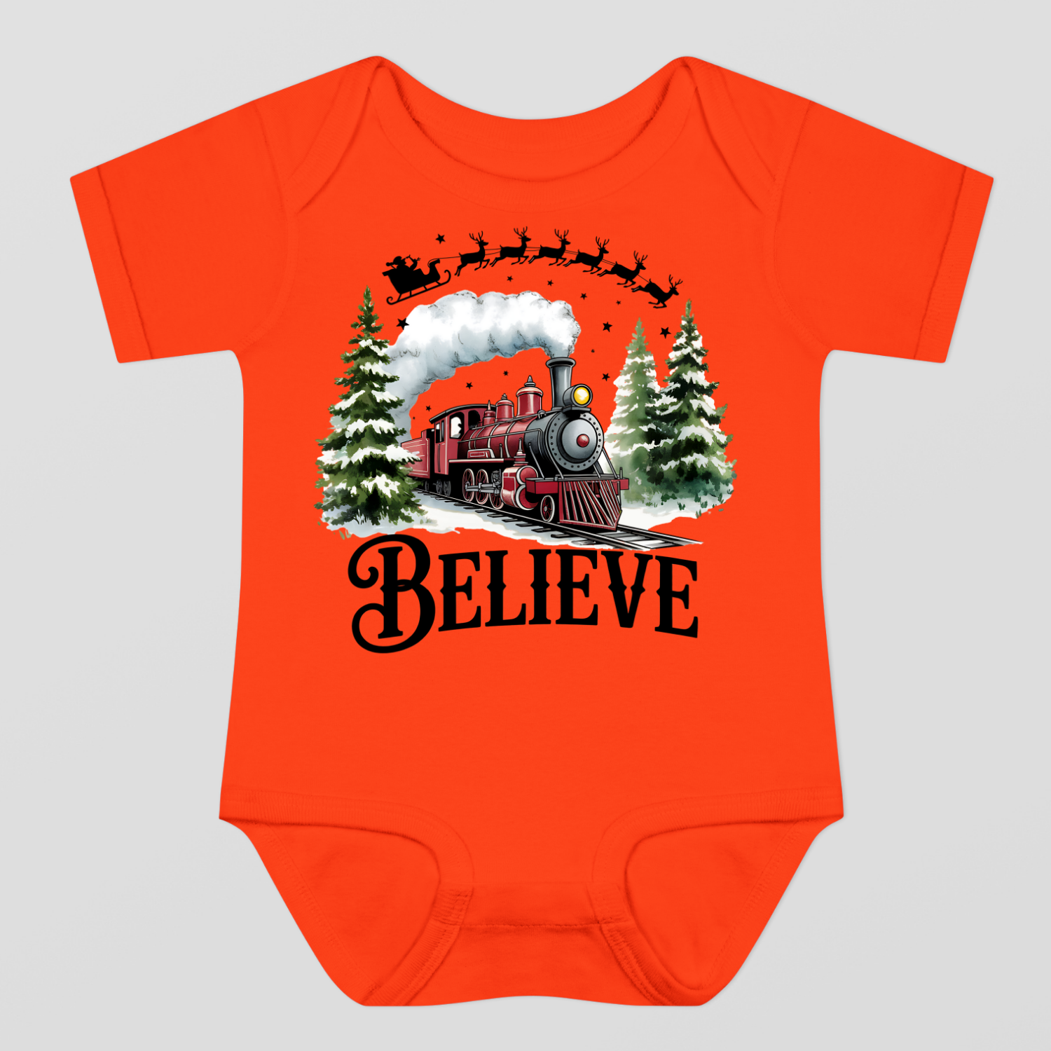 Believe Christmas Baby Bodysuit