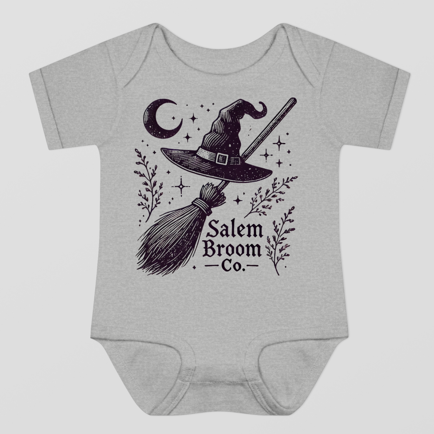 Salem Broom Co. Halloween Baby Bodysuit