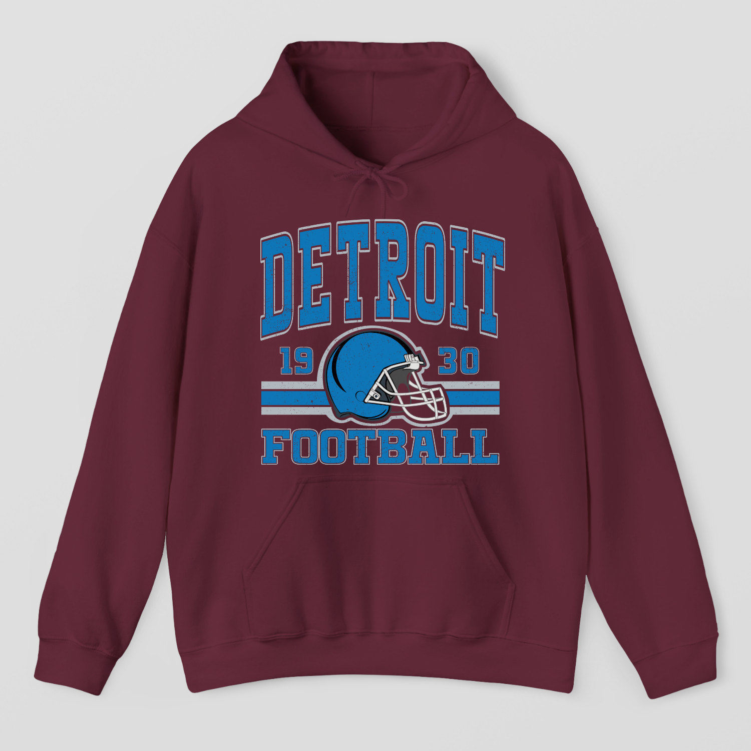 Vintage Style Detroit Football Hoodie
