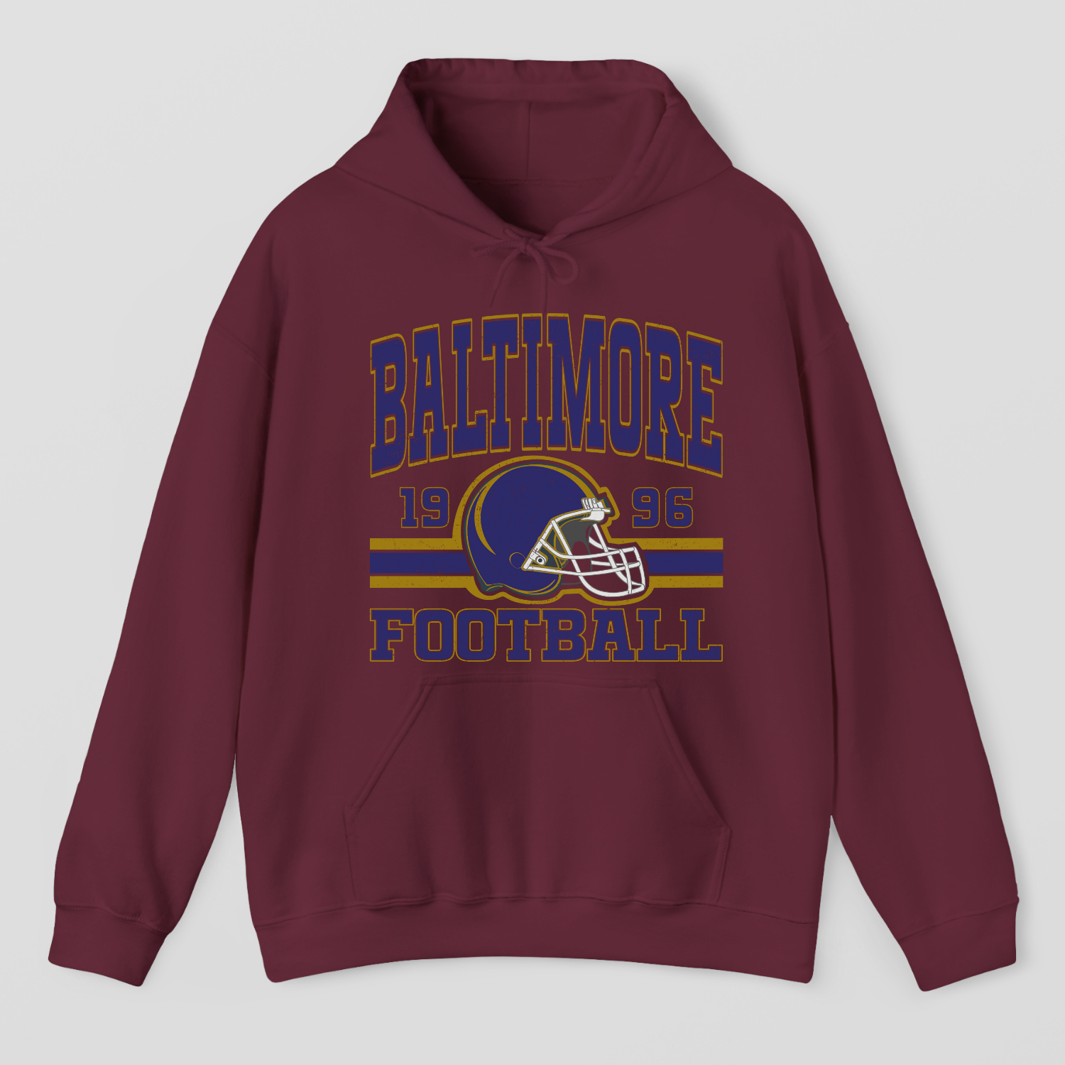 Vintage Style Baltimore Football Hoodie
