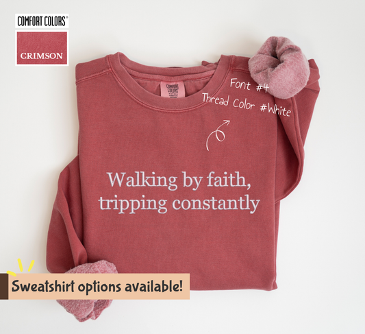 Comfort Colors Custom Text Sweatshirt