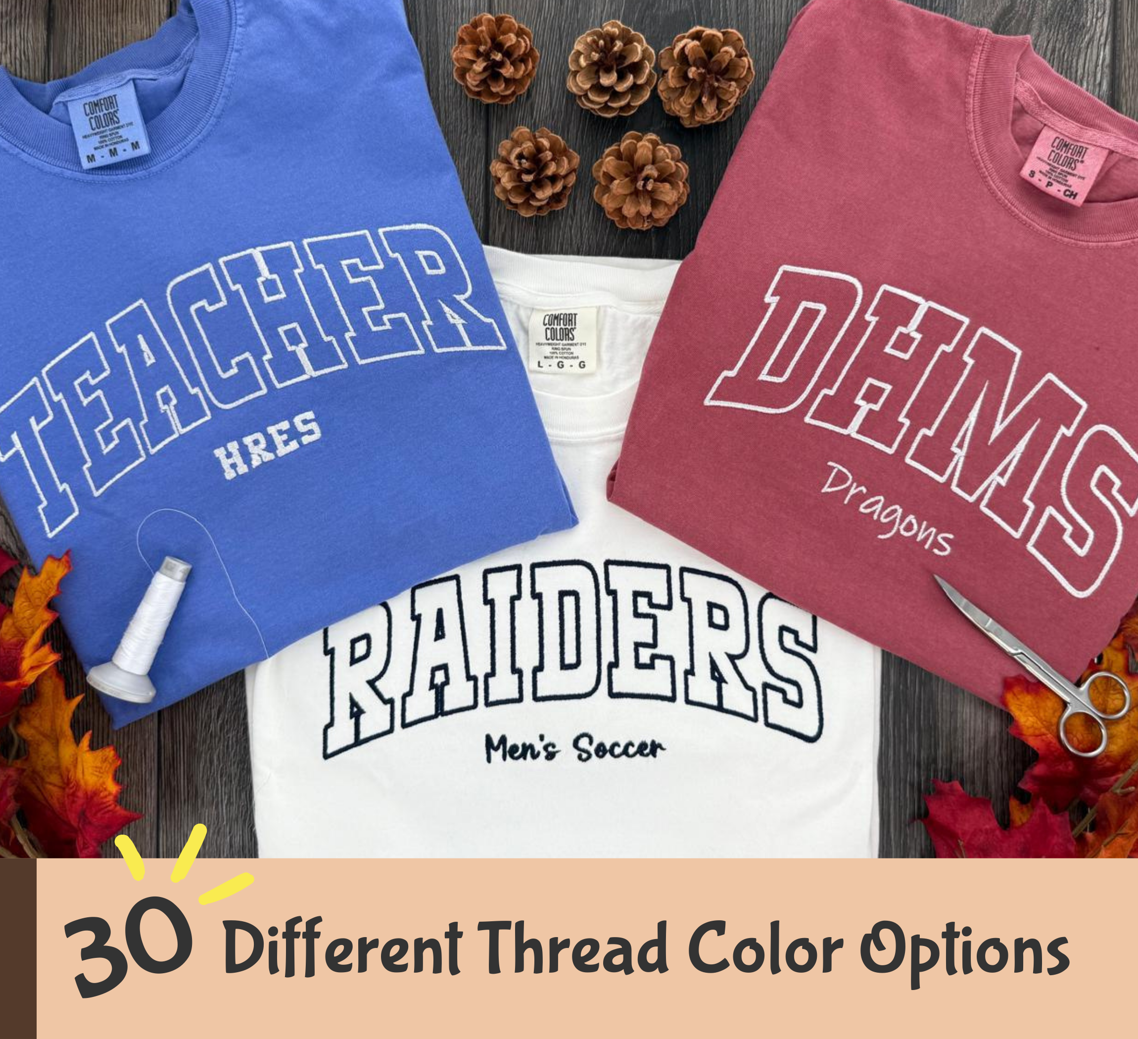 Comfort Colors Custom Varsity Text Sweatshirt