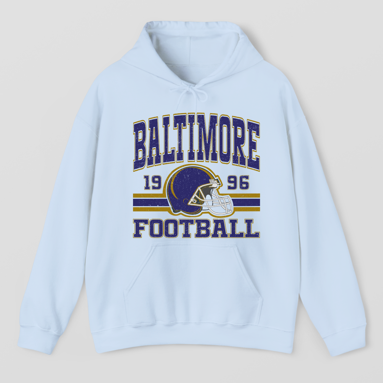 Vintage Style Baltimore Football Hoodie