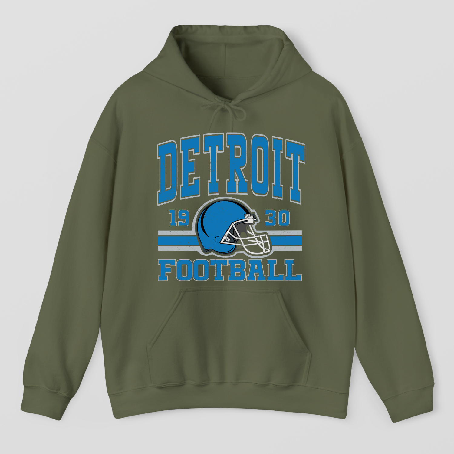 Vintage Style Detroit Football Hoodie