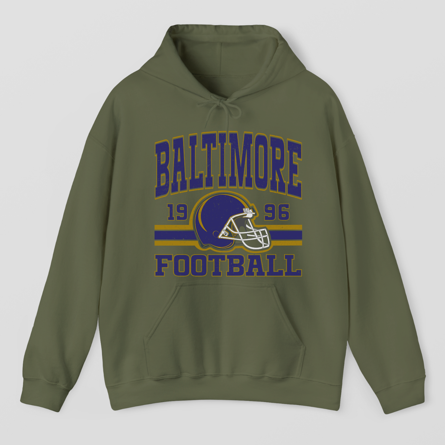 Vintage Style Baltimore Football Hoodie