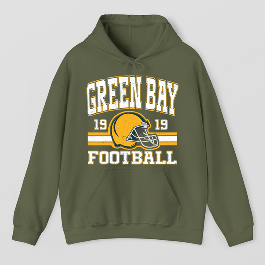 Vintage Style Green Bay Football Hoodie