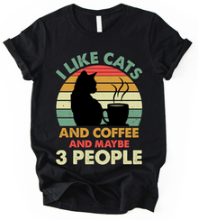 I Like Cats And Coffee T-Shirt