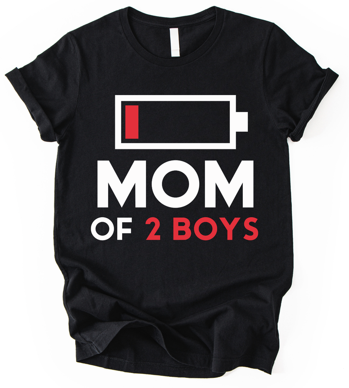 Mom Of 2 Boys T-Shirt