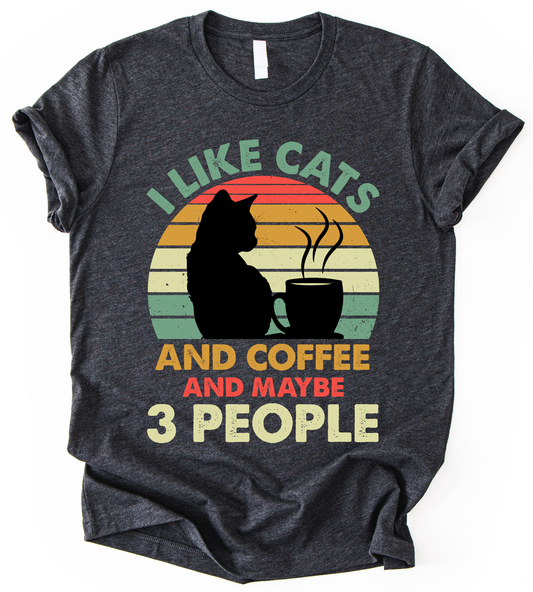 I Like Cats And Coffee T-Shirt