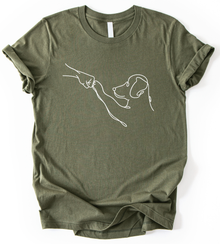 Dog And Hand T-Shirt
