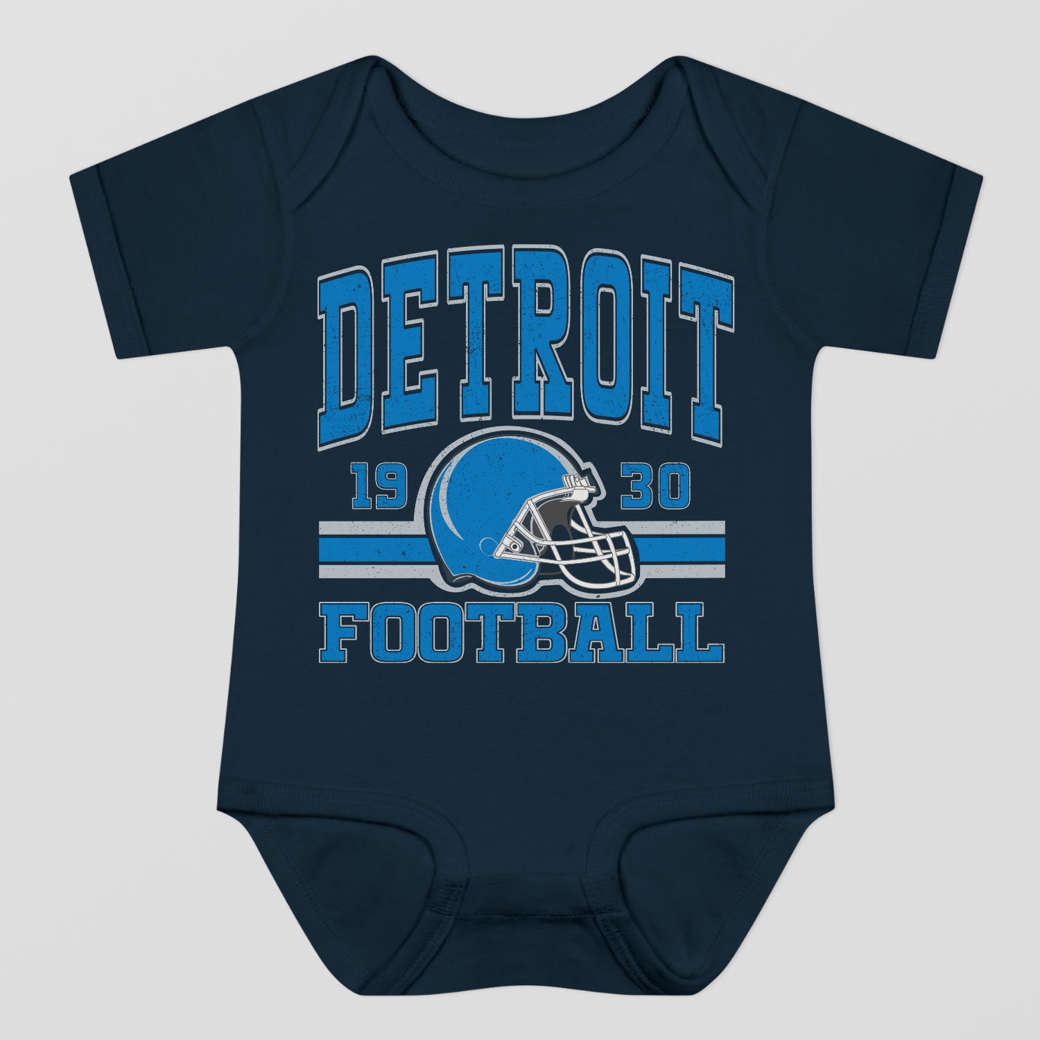 Vintage Style Detroit Football Baby Bodysuit